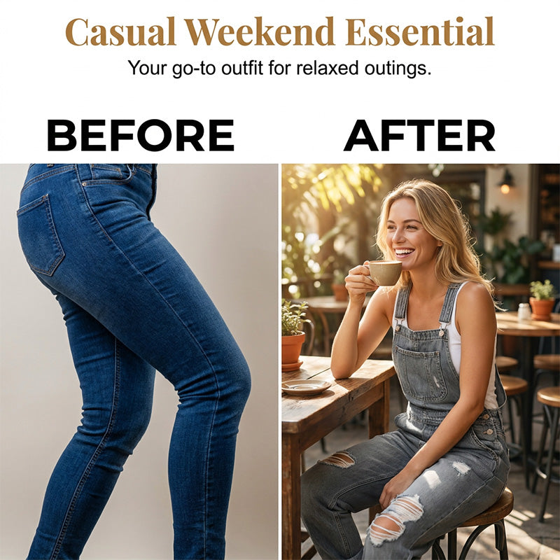 👖 Salopette Jean Femme Délavé Effet Déchiré – Combinaison Décontractée Multipoches Coupe Ample🔥-54%