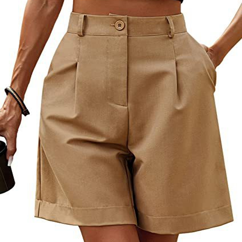 🔥 NOUVEAU + -50% + 50.000+ vendus 🔥 Short plissé taille haute pour femme