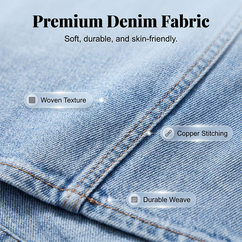 📊 Déjà plus de 100.000 vendus ! Jupe en jean taille haute pour femme avec fente sur le devant