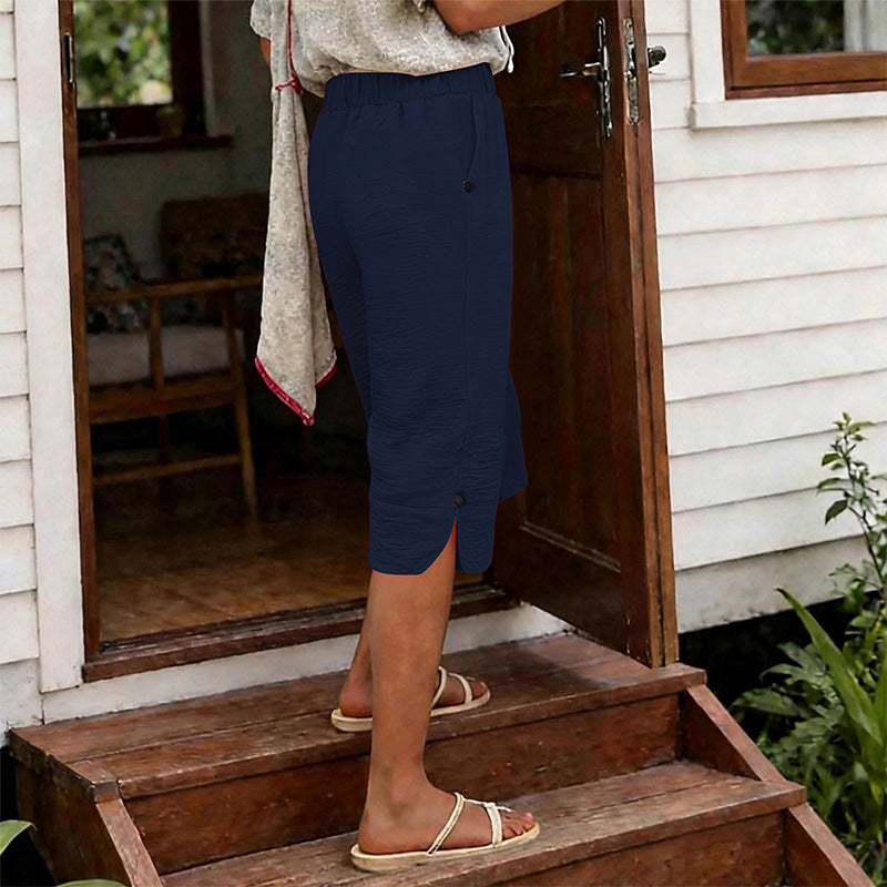 ⏰ -50% – Pour une durée limitée ! Pantalon capri décontracté d'été respirant pour femme