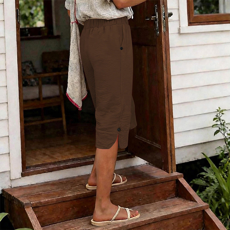 ⏰ -50% – Pour une durée limitée ! Pantalon capri décontracté d'été respirant pour femme