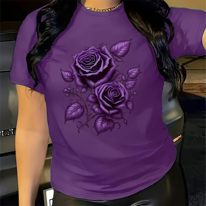⭐T-shirt imprimé élégant pour femme, confectionné dans une matière douce et agréable au toucher, facile à laver