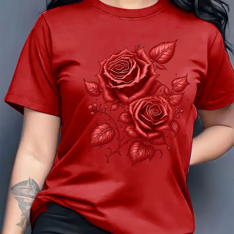 ⭐T-shirt imprimé élégant pour femme, confectionné dans une matière douce et agréable au toucher, facile à laver