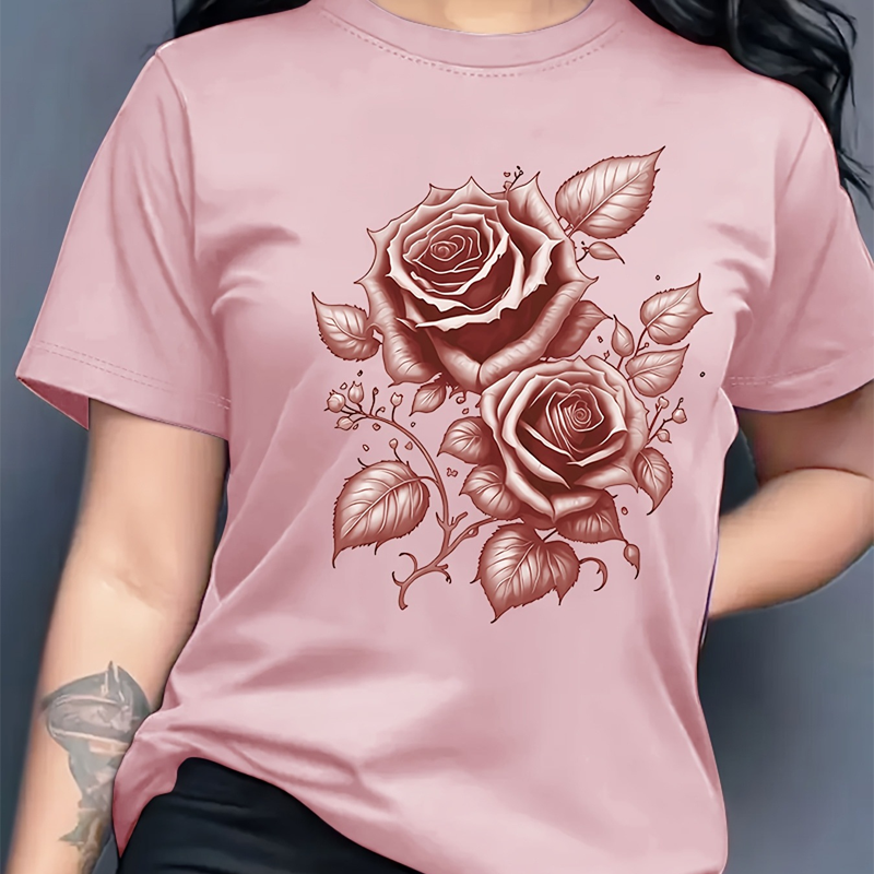 ⭐T-shirt imprimé élégant pour femme, confectionné dans une matière douce et agréable au toucher, facile à laver