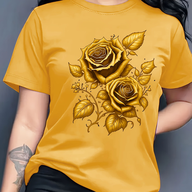 ⭐T-shirt imprimé élégant pour femme, confectionné dans une matière douce et agréable au toucher, facile à laver