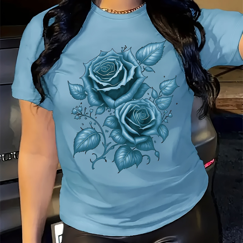 ⭐T-shirt imprimé élégant pour femme, confectionné dans une matière douce et agréable au toucher, facile à laver