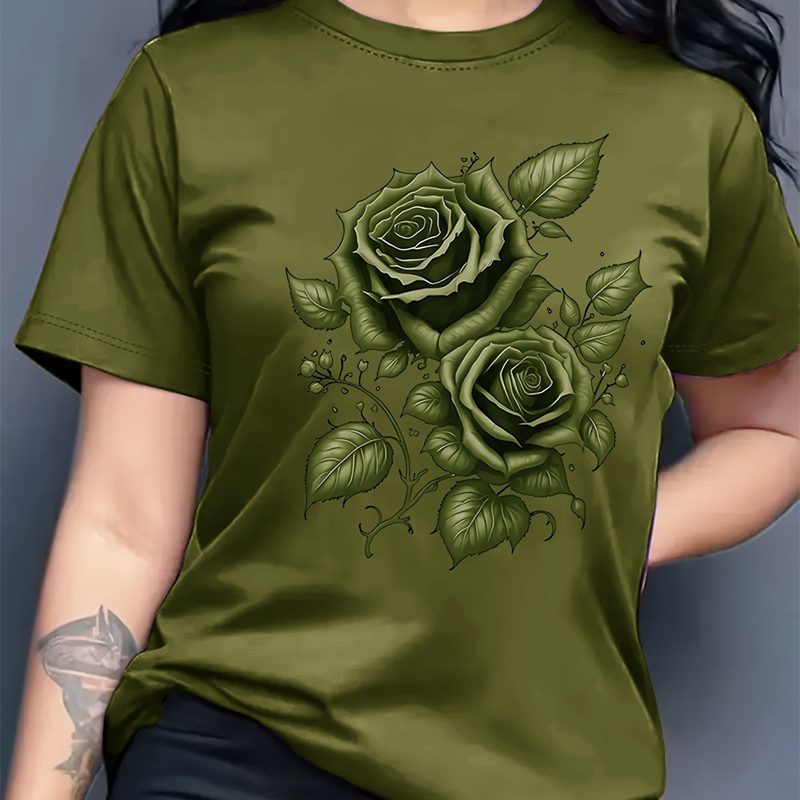 ⭐T-shirt imprimé élégant pour femme, confectionné dans une matière douce et agréable au toucher, facile à laver