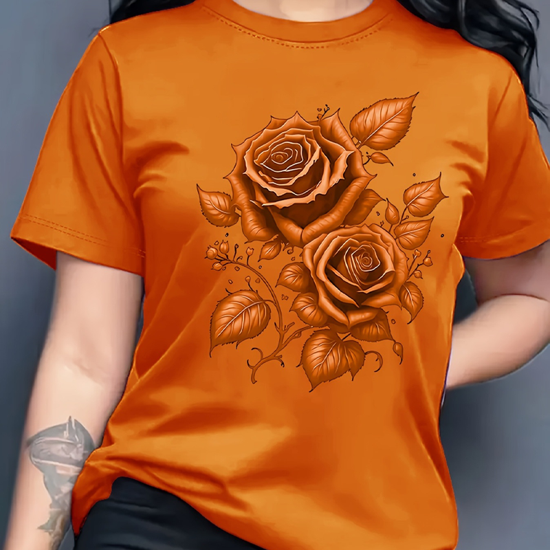 ⭐T-shirt imprimé élégant pour femme, confectionné dans une matière douce et agréable au toucher, facile à laver