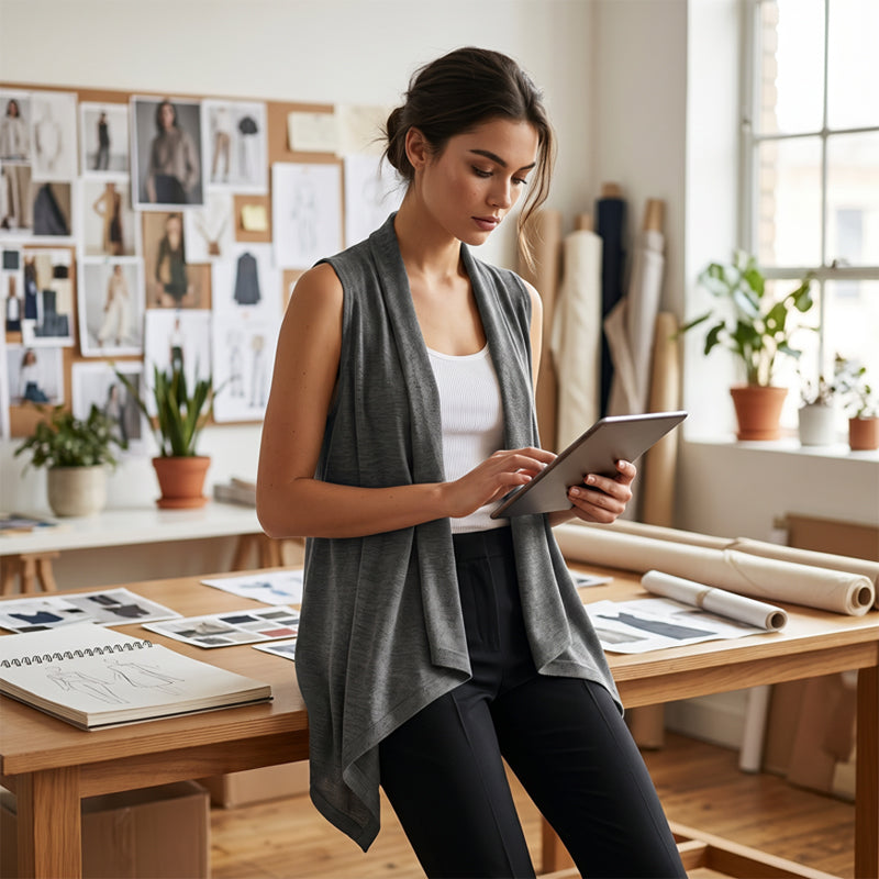 👗✨Cardigan décontracté sans manches à drapés pour femme – Une pièce chic pour l'été 🔥
