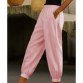 🔥-50% 👖 Pantalon Femme Décontracté Couleur Unie – Taille Haute Coupe Ample Poches Latérales