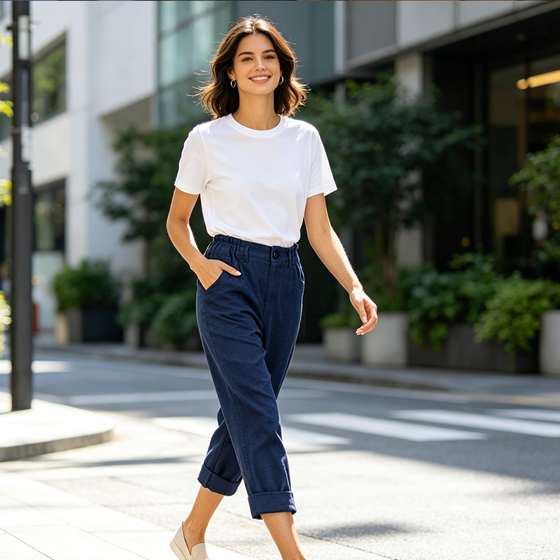 🔥-50%👖 Pantalon Femme Décontracté – Taille Haute Poches Confort Coupe Ample🤍  pour le quotidien
