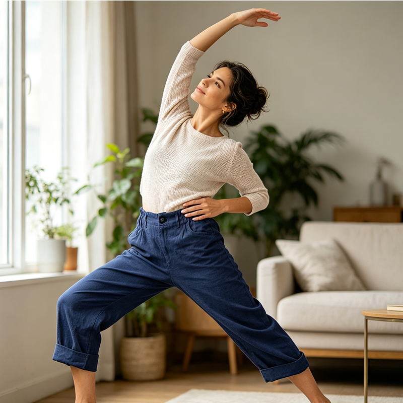 🔥-50%👖 Pantalon Femme Décontracté – Taille Haute Poches Confort Coupe Ample🤍  pour le quotidien