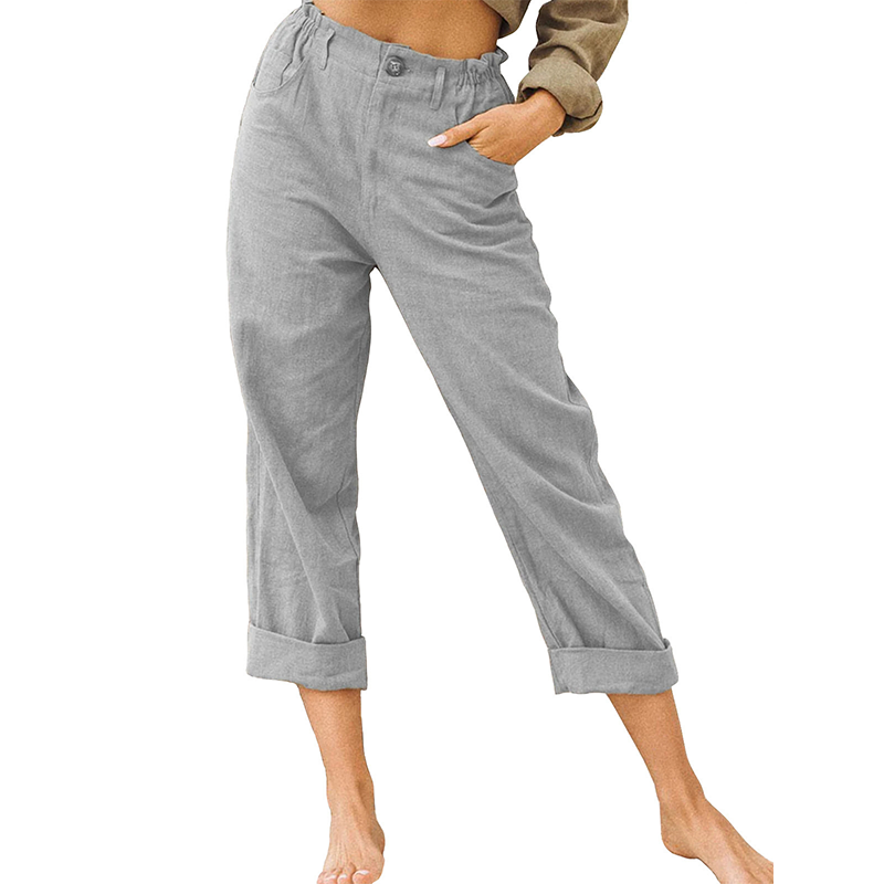 🔥-50%👖 Pantalon Femme Décontracté – Taille Haute Poches Confort Coupe Ample🤍  pour le quotidien