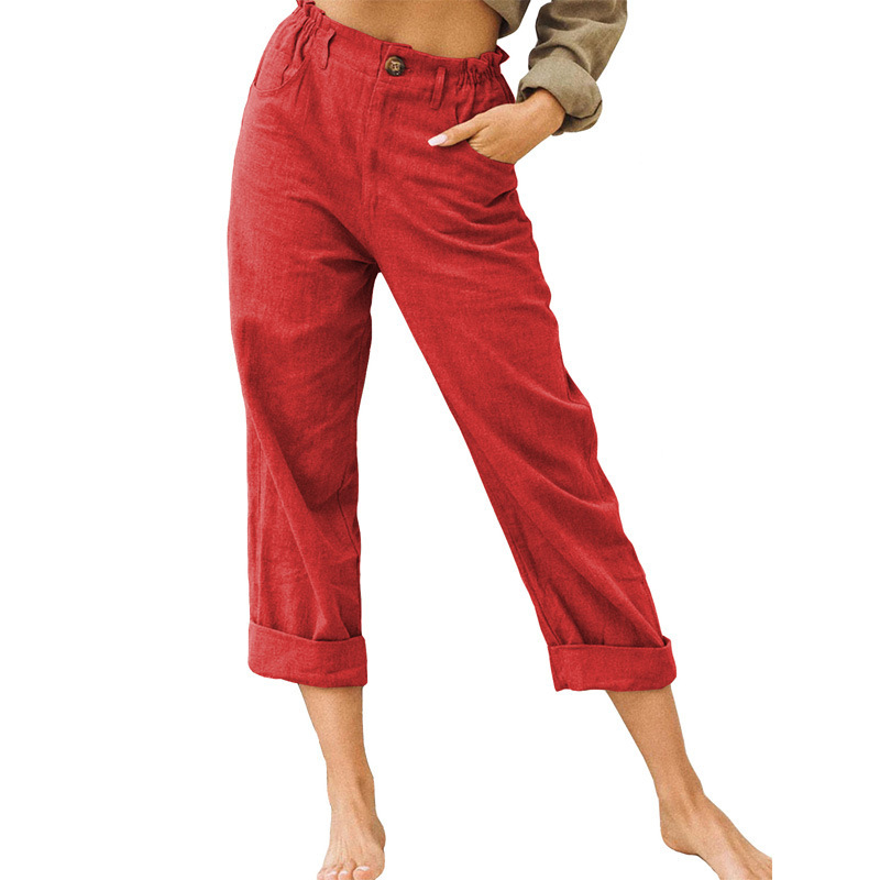 🔥-50%👖 Pantalon Femme Décontracté – Taille Haute Poches Confort Coupe Ample🤍  pour le quotidien