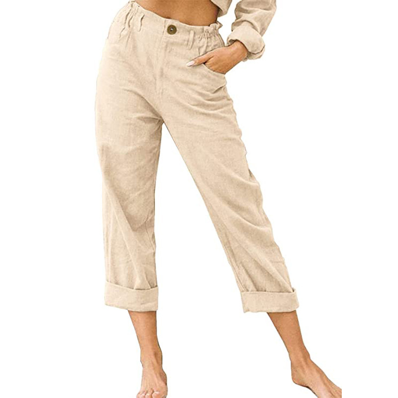 🔥-50%👖 Pantalon Femme Décontracté – Taille Haute Poches Confort Coupe Ample🤍  pour le quotidien