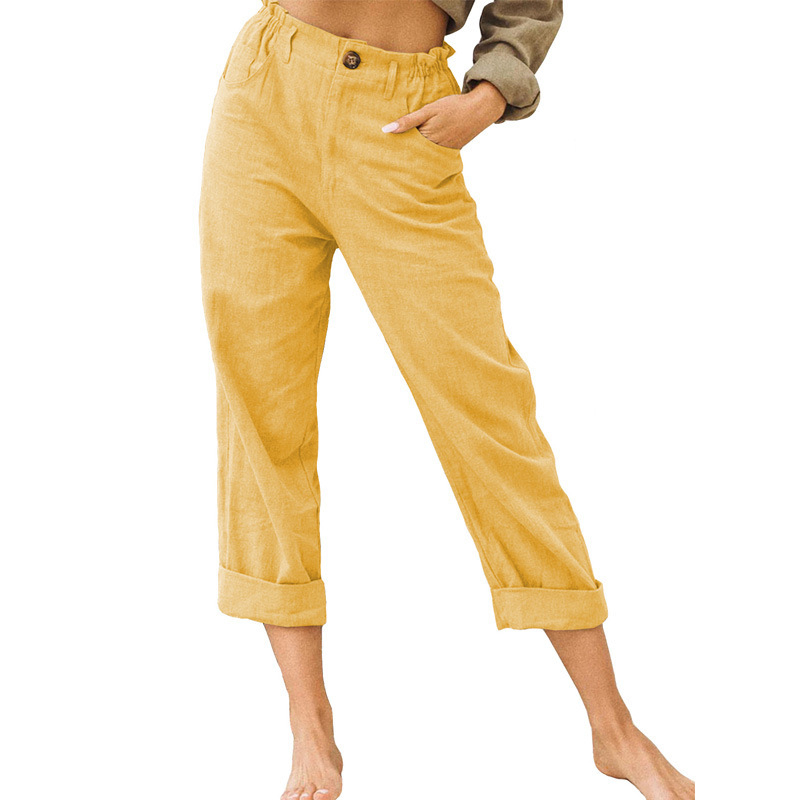 🔥-50%👖 Pantalon Femme Décontracté – Taille Haute Poches Confort Coupe Ample🤍  pour le quotidien