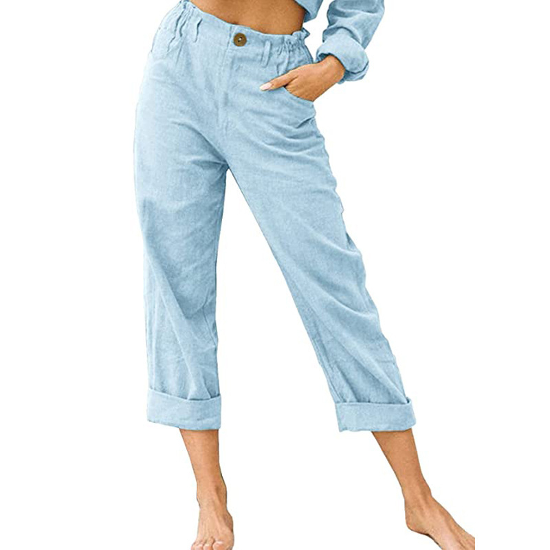 🔥-50%👖 Pantalon Femme Décontracté – Taille Haute Poches Confort Coupe Ample🤍  pour le quotidien
