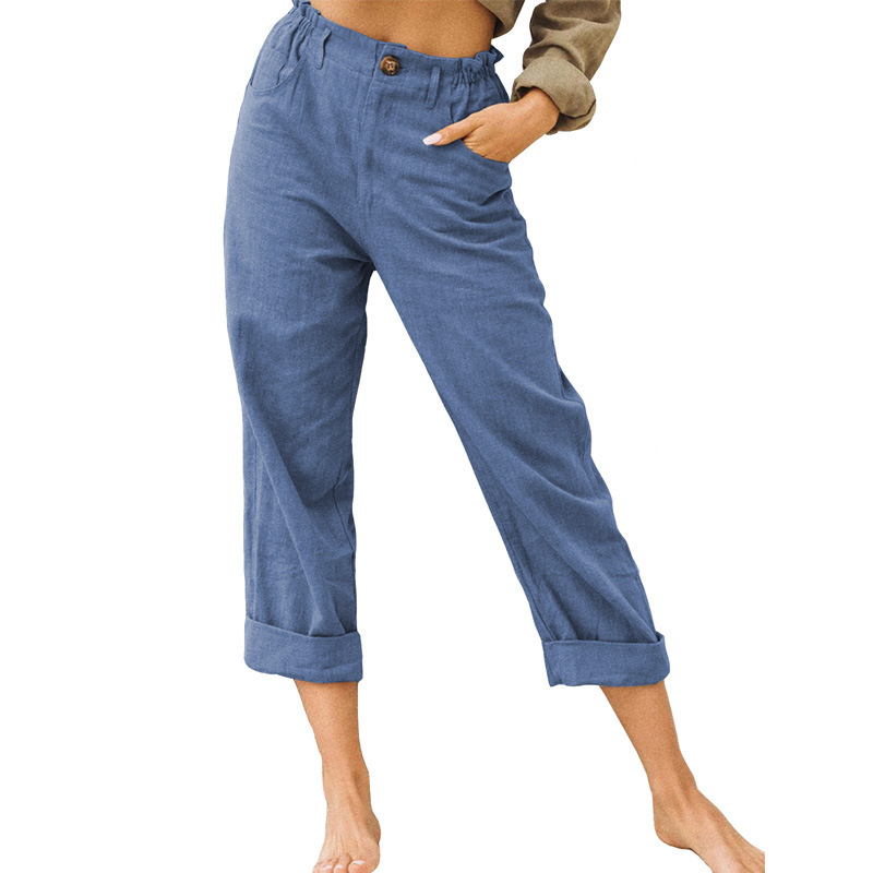 🔥-50%👖 Pantalon Femme Décontracté – Taille Haute Poches Confort Coupe Ample🤍  pour le quotidien